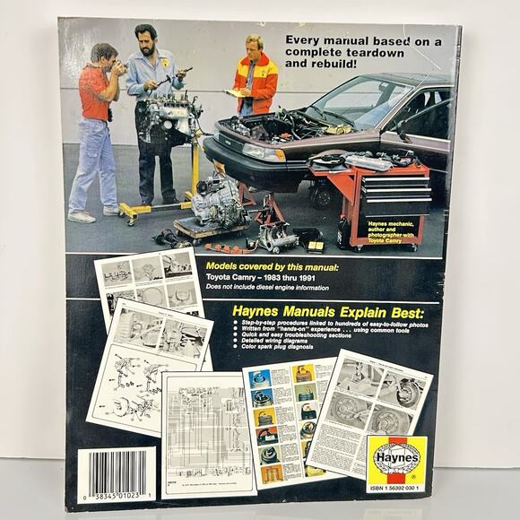 Toyota Camry 1983 - 1991 Haynes Repair Manual 1023 All Gasoline Engine Pbk Book - Picture 2 of 11